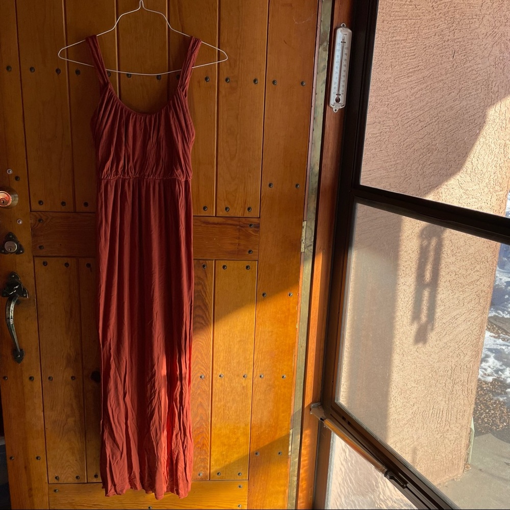 J. Crew Rust Grecian-Style Dress